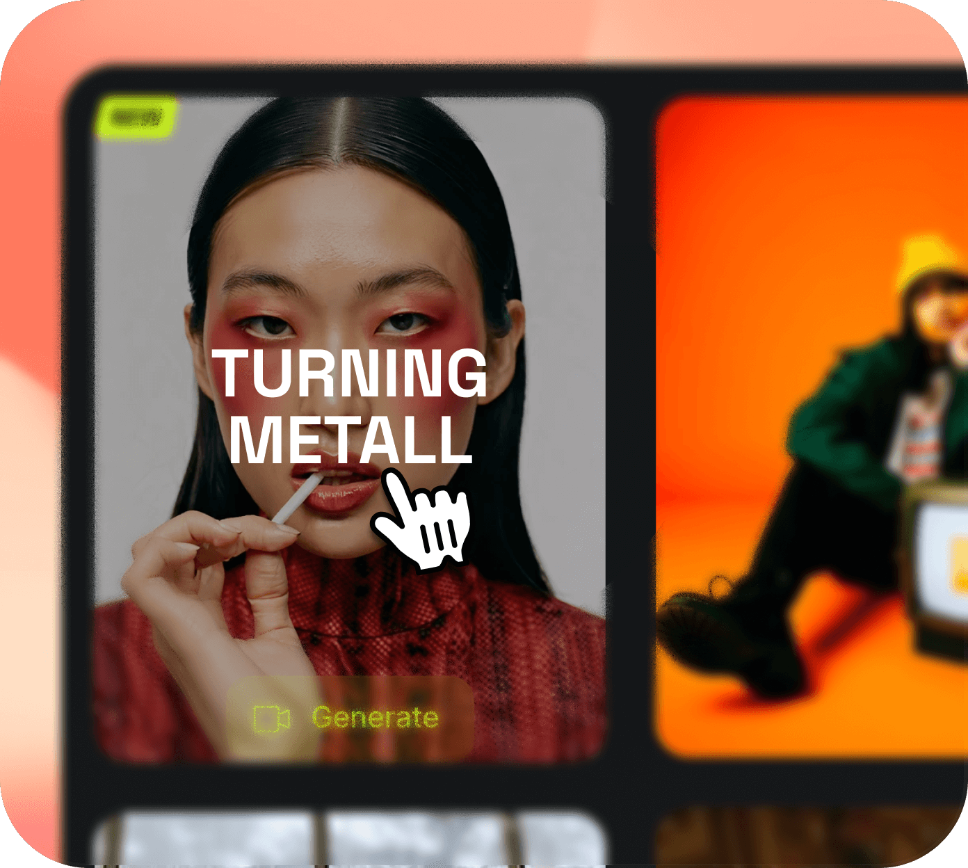 Text prompt entered into Sora 2 Animate AI video generator: a man standing tense in a New York street surrounded by eerie glass-like figures.